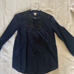 Navy Jcrew Long sleeve blouse